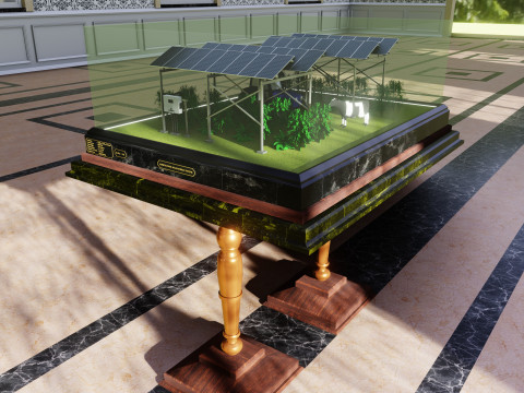 Agricultural Solar Energy Type-1 Table 2x2x8 Diorama Modello 3D