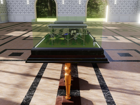 Agricultural Solar Energy Type-1 Table 2x2x8 Diorama Modello 3D