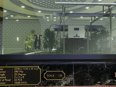 Agricultural Solar Energy Type-1 Table 2x2x8 Diorama Modello 3D