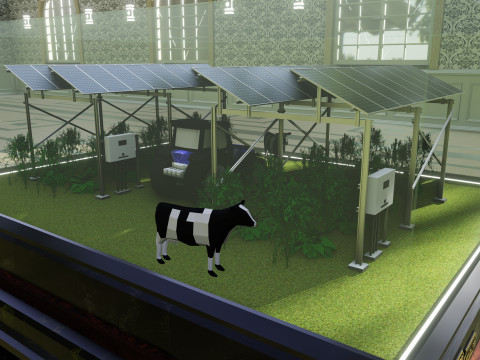 Agricultural Solar Energy Type-1 Table 2x2x8 Diorama Modello 3D