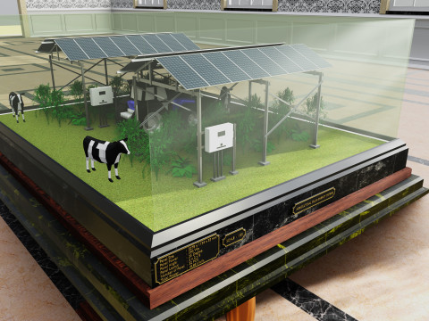 Agricultural Solar Energy Type-2 Table 2x2x8 Diorama 3D Модель
