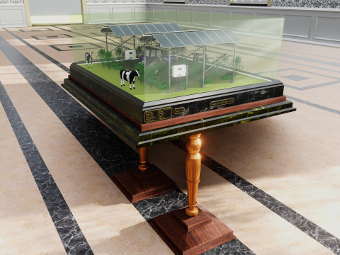 Agricultural Solar Energy Type-2 Table 2x2x8 Diorama Modelo 3D
