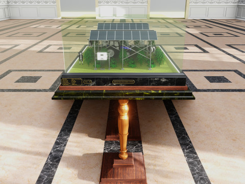 Agricultural Solar Energy Type-2 Table 2x2x8 Diorama Modelo 3D