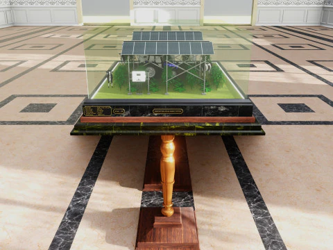 Agricultural Solar Energy Type-2 Table 2x2x8 Diorama 3D Model
