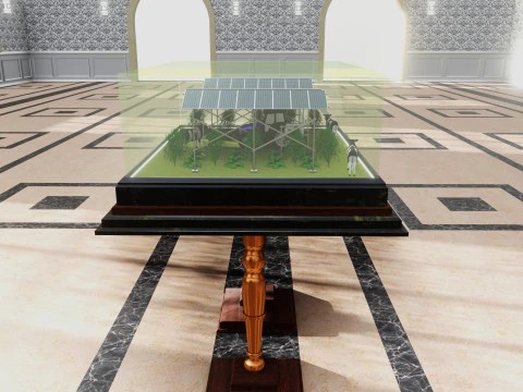 Agricultural Solar Energy Type-2 Table 2x2x8 Diorama 3D Model