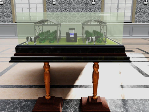 Agricultural Solar Energy Type-2 Table 2x2x8 Diorama 3D Model
