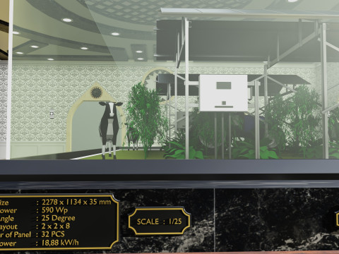 Agricultural Solar Energy Type-2 Table 2x2x8 Diorama Modelo 3D