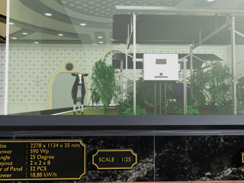 Agricultural Solar Energy Type-2 Table 2x2x8 Diorama 3D Model