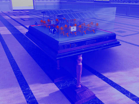 Agricultural Solar Energy Type-2 Table 2x2x8 Diorama 3D Model