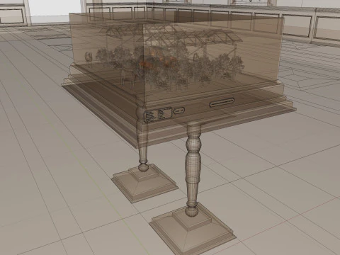 Agricultural Solar Energy Type-2 Table 2x2x8 Diorama 3D Model