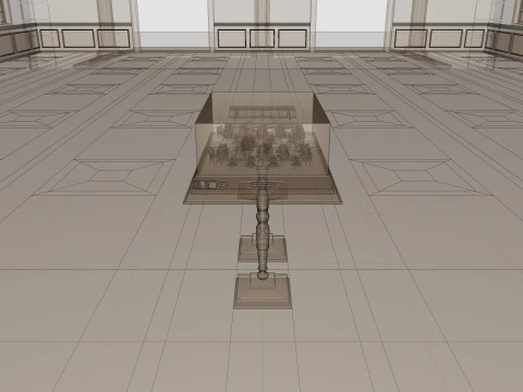 Agricultural Solar Energy Type-2 Table 2x2x8 Diorama 3D Model