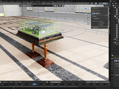 Agricultural Solar Energy Type-2 Table 2x2x8 Diorama Modelo 3D