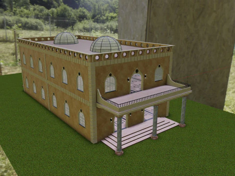 Agricultural Solar Energy Tracker System Table 2x2x8 Diorama 3D Model