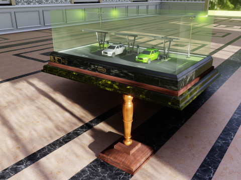 Solar Carport Type-1 3x12 Panels Diorama 3D मॉडल