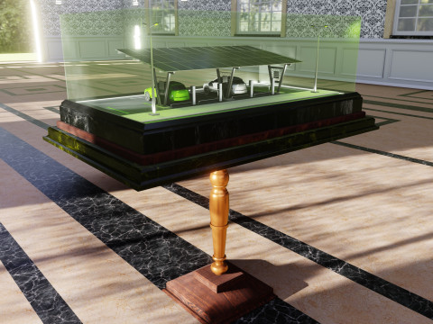 Solar Carport Type-1 3x12 Panels Diorama 3D मॉडल