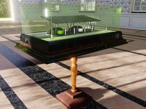 Solar Carport Type-2 3x12 Panels Diorama 3D मॉडल