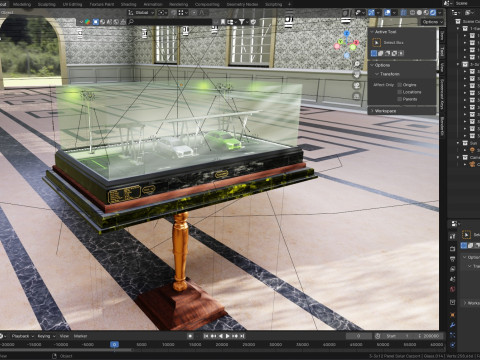 Solar Carport Type-2 3x12 Panels Diorama 3D मॉडल