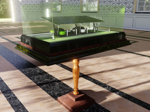 Solar Carport Type-3 3x12 Panels Diorama 3D Модель