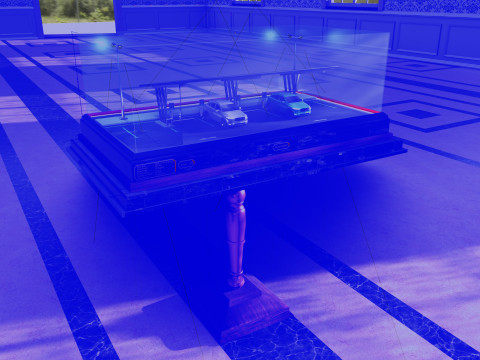 Solar Carport Type-3 3x12 Panels Diorama 3D Модель