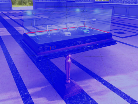 Solar Carport Type-4 3x12 Panels Diorama 3D Модель