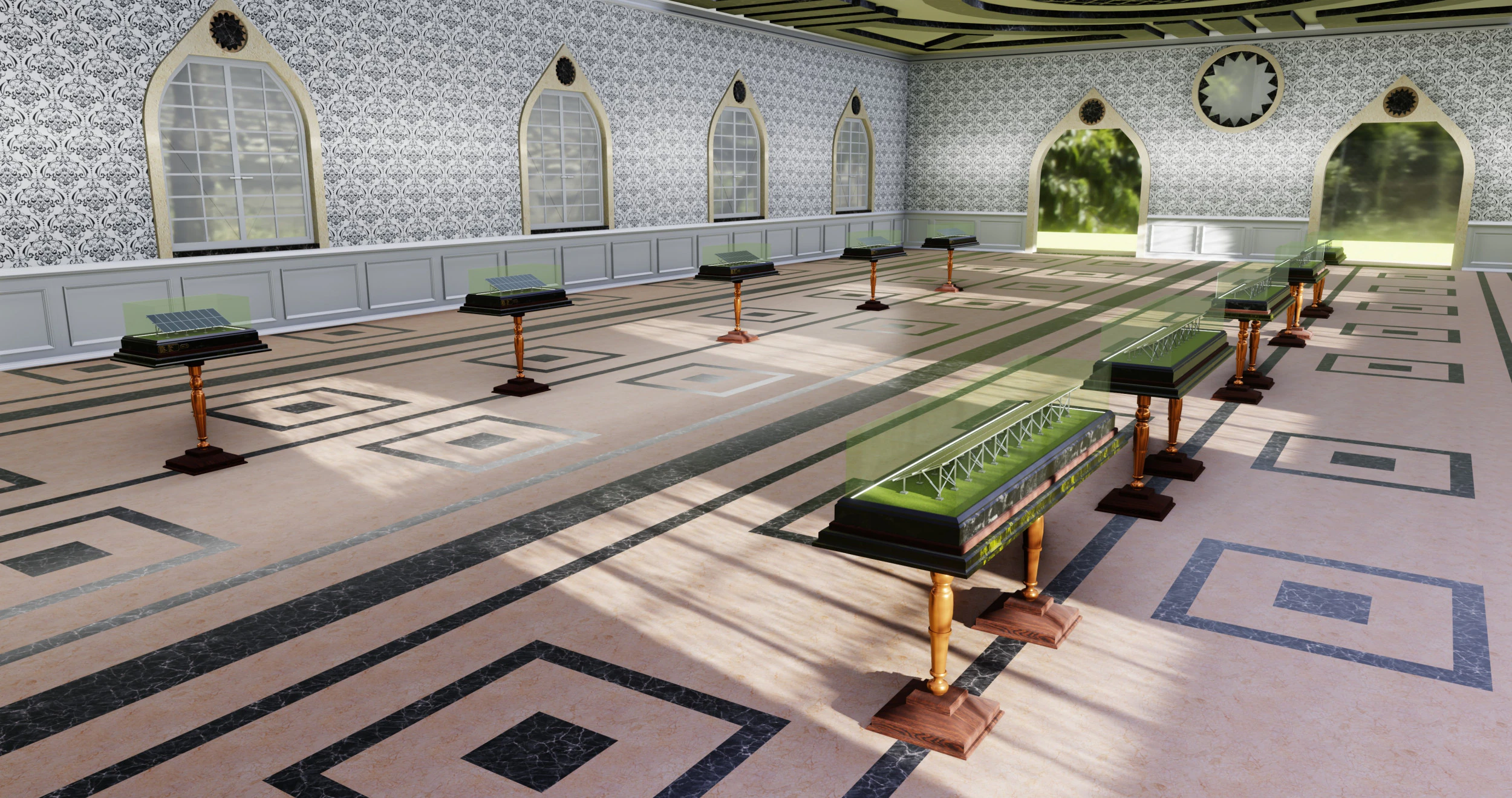 Solar Energy Construction Tables Diorama Pack 3D Model .c4d .max .obj .3ds .fbx .stl .blend 