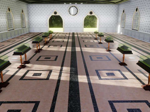 Solar Energy Construction Tables Diorama Pack 3D Model