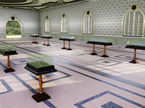 Solar Energy Construction Tables Diorama Pack 3D Model