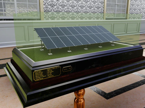 Solar Energy Construction Tables Diorama Pack 3D Model