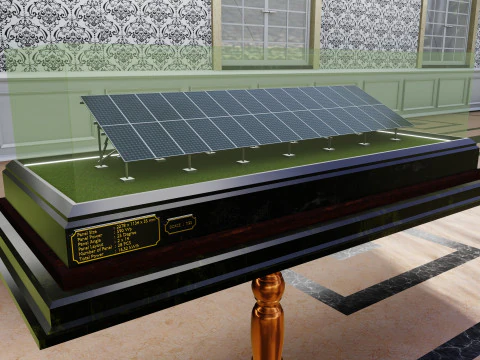 Solar Energy Construction Tables Diorama Pack 3D Model