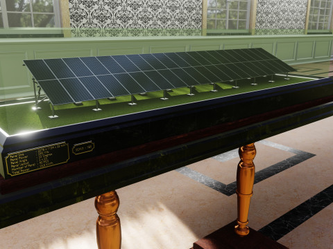 Solar Energy Construction Tables Diorama Pack 3D-Modell
