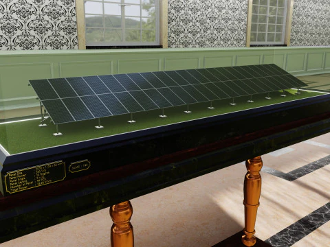 Solar Energy Construction Tables Diorama Pack 3D Model