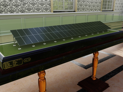 Solar Energy Construction Tables Diorama Pack 3D-Modell