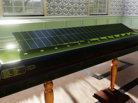 Solar Energy Construction Tables Diorama Pack 3D Model