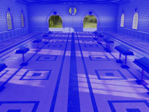 Solar Energy Construction Tables Diorama Pack 3D Model