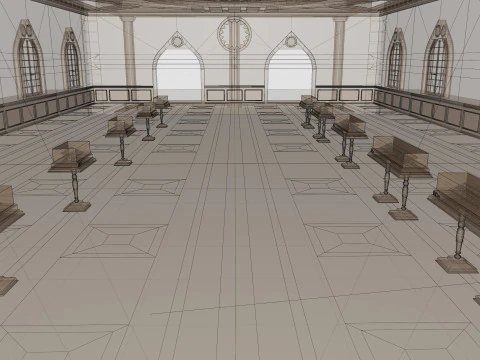 Solar Energy Construction Tables Diorama Pack 3D Model