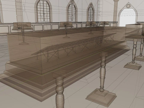 Solar Energy Construction Tables Diorama Pack 3D Model