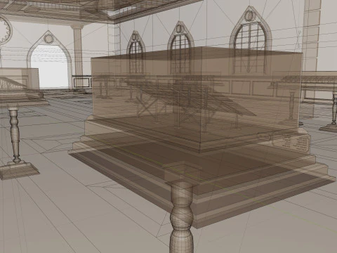 Solar Energy Construction Tables Diorama Pack 3D Model