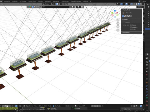Solar Energy Construction Tables Diorama Pack 3D-Modell