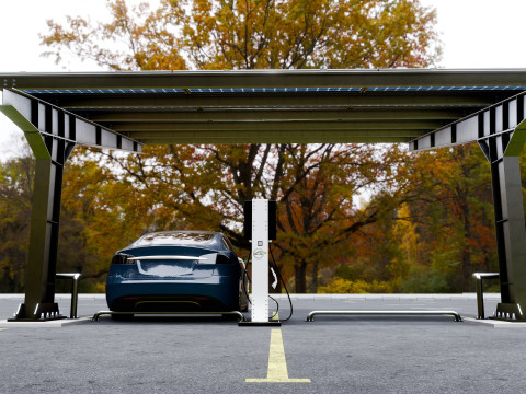 L Type 2 Car Solar Carport 3D मॉडल