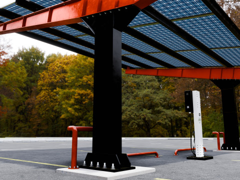 L Type 2 Car Solar Carport 3D मॉडल