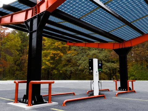 Y Type 2x2 Car Solar Carport 3Dモデル