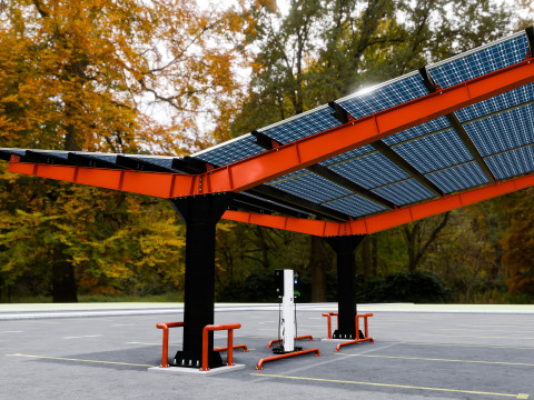 Y Type 2x2 Car Solar Carport 3Dモデル
