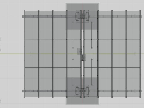 Y Type 2x2 Car Solar Carport 3Dモデル