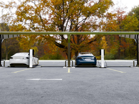 L Type 4 Car Solar Carport Modello 3D