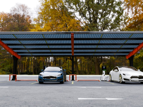 L Type 4 Car Solar Carport Modello 3D
