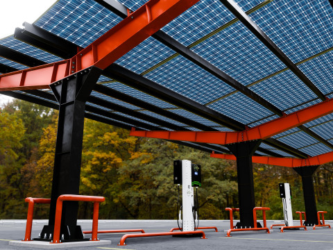 Y Type 4x2 Car Solar Carport 3D Model