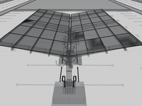 Y Type 4x2 Car Solar Carport 3D Model