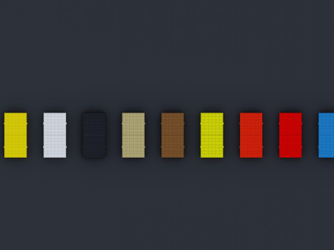 Colared Solar Panels 3D Model