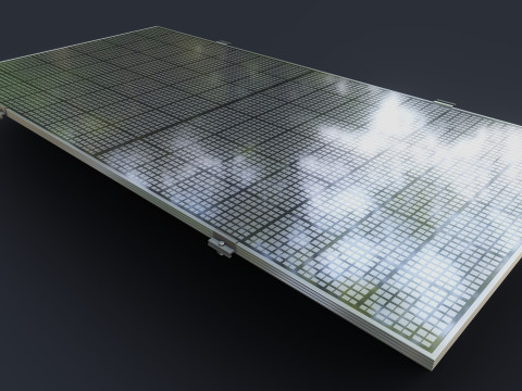 Colared Solar Panels 3D Model