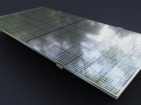 Colared Solar Panels 3D Model